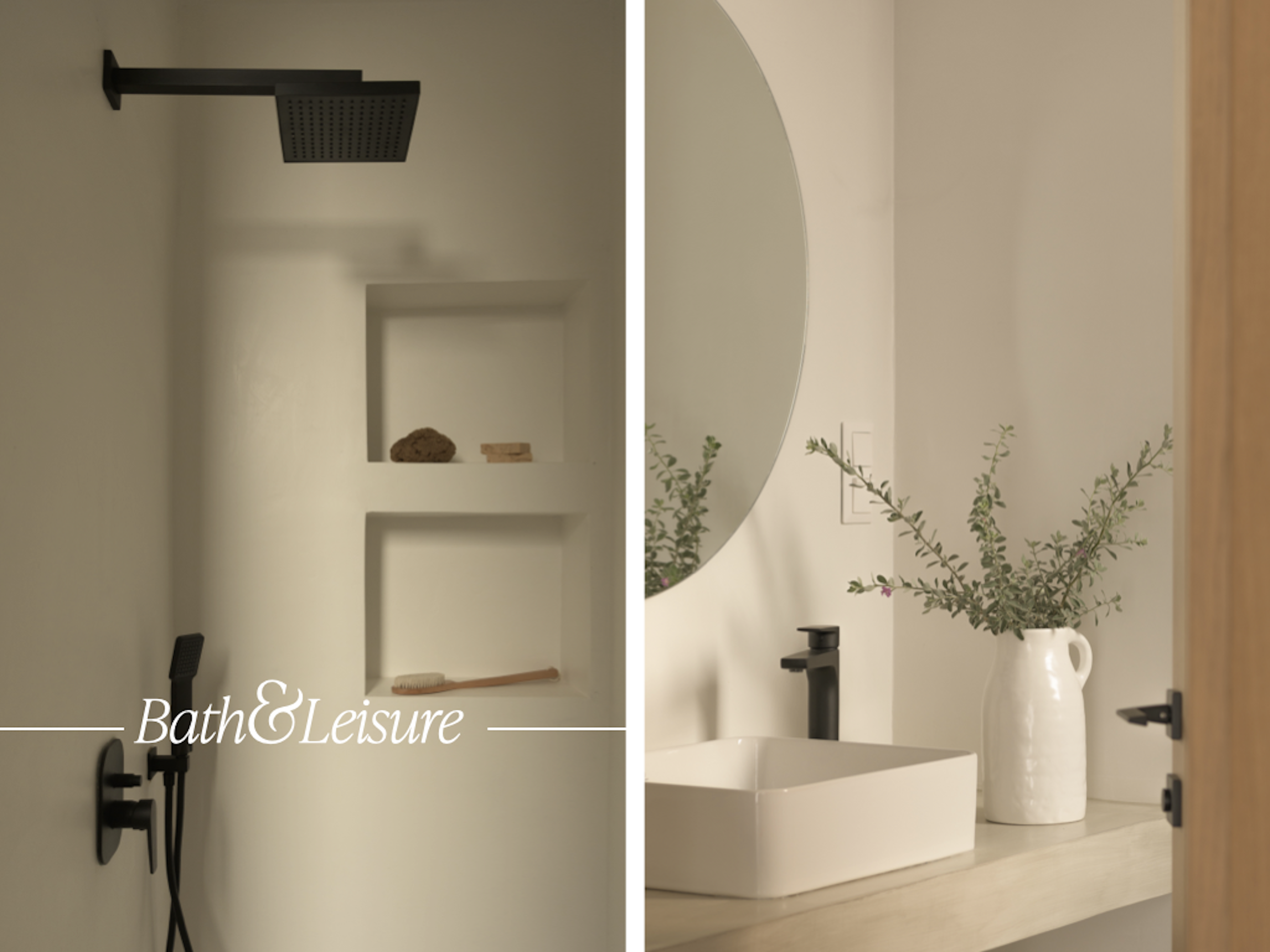 The bathroom features a walk in shower.