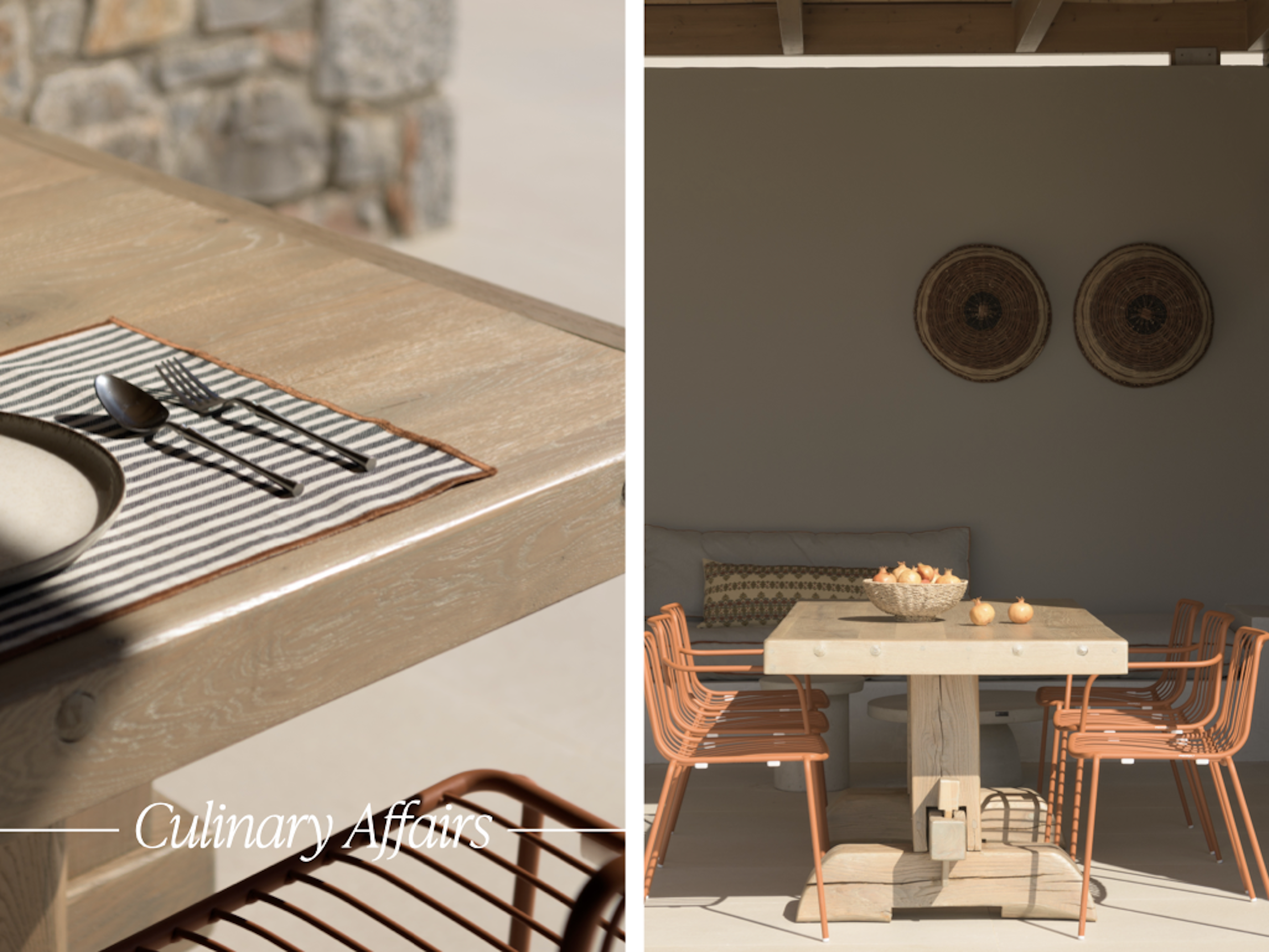 Bespoke outdoor settings & tableware.