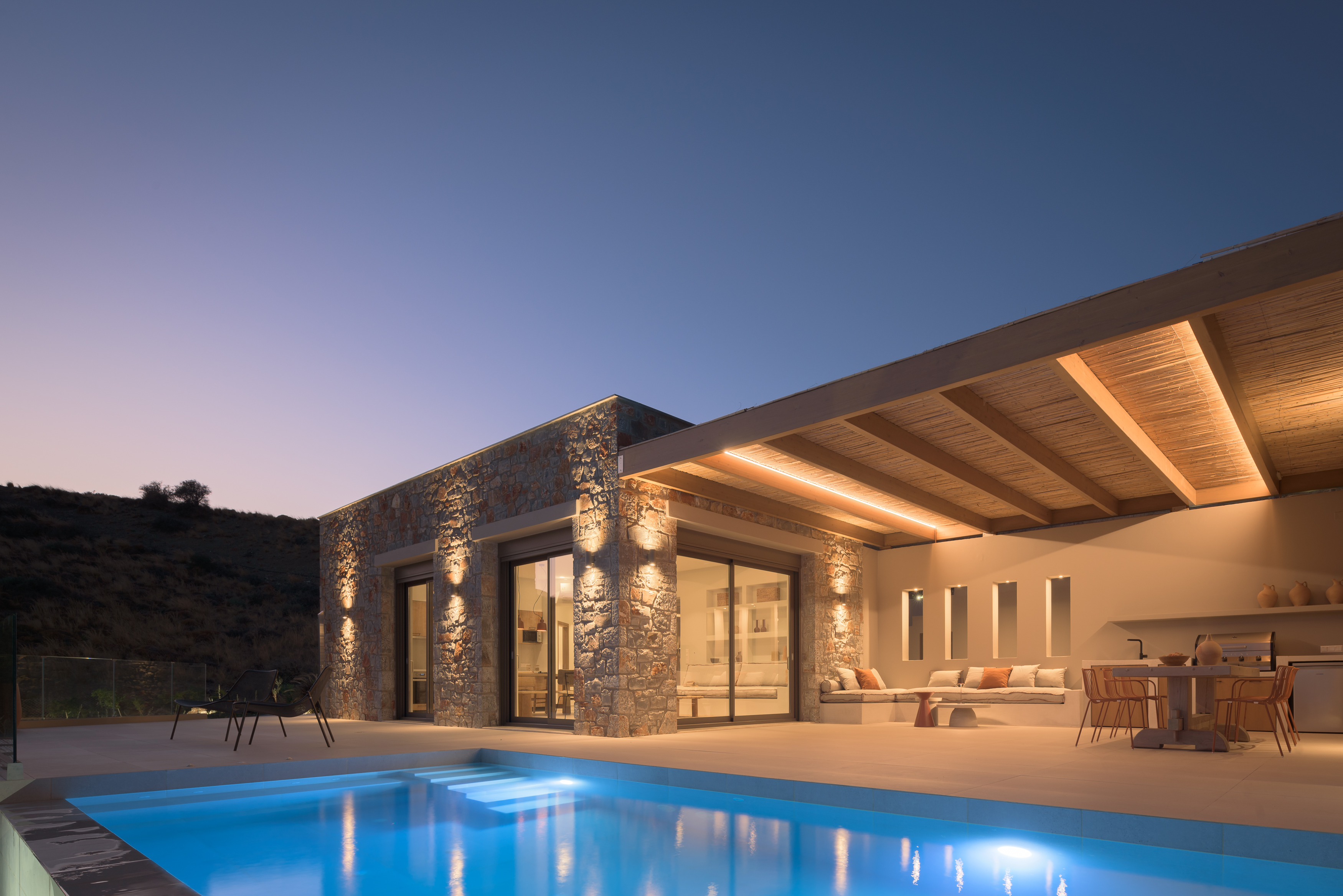 Watch the sun melt into the horizon after a refreshing dip in the pool.